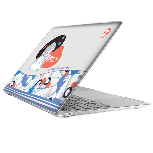MacBook Snap Case - White Puppy
