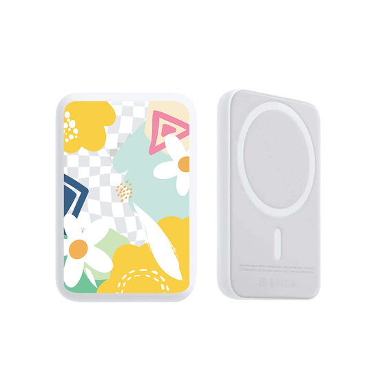 Magnetic Wireless Powerbank - Abstract Flower 2.0