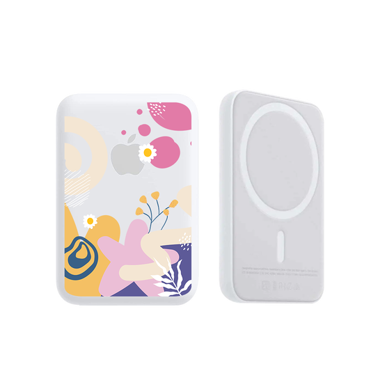 Magnetic Wireless Powerbank - Abstract Flower 3.0