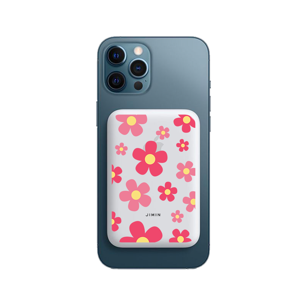 Magnetic Wireless Powerbank - Daisy Blush