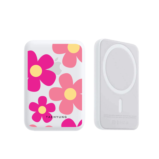 Magnetic Wireless Powerbank - Daisy Delight