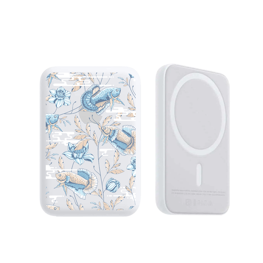 Magnetic Wireless Powerbank - Fish & Floral 4.0