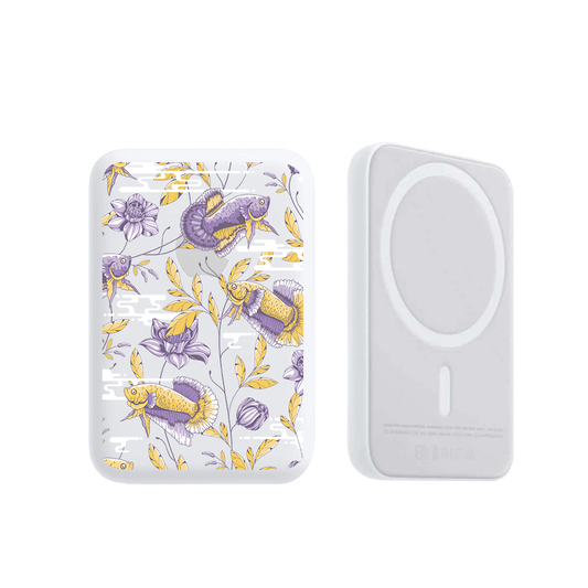 Magnetic Wireless Powerbank - Fish & Floral 5.0