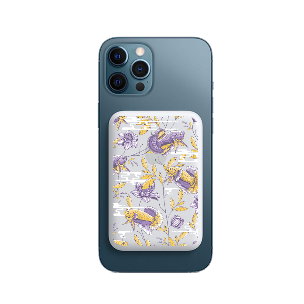 Magnetic Wireless Powerbank - Fish & Floral 5.0
