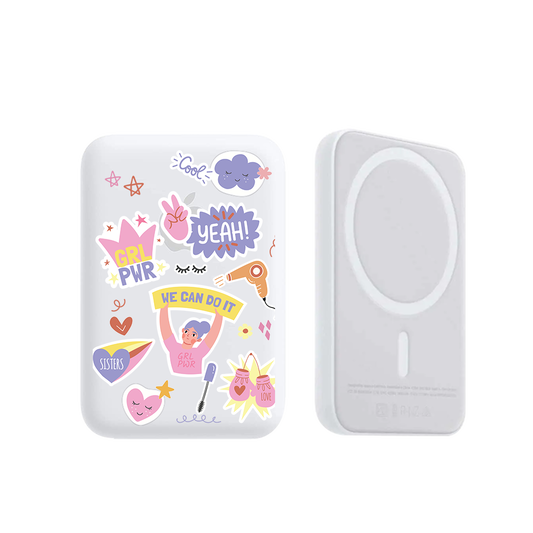 Magnetic Wireless Powerbank - Girl Power Sticker Pack 1.0