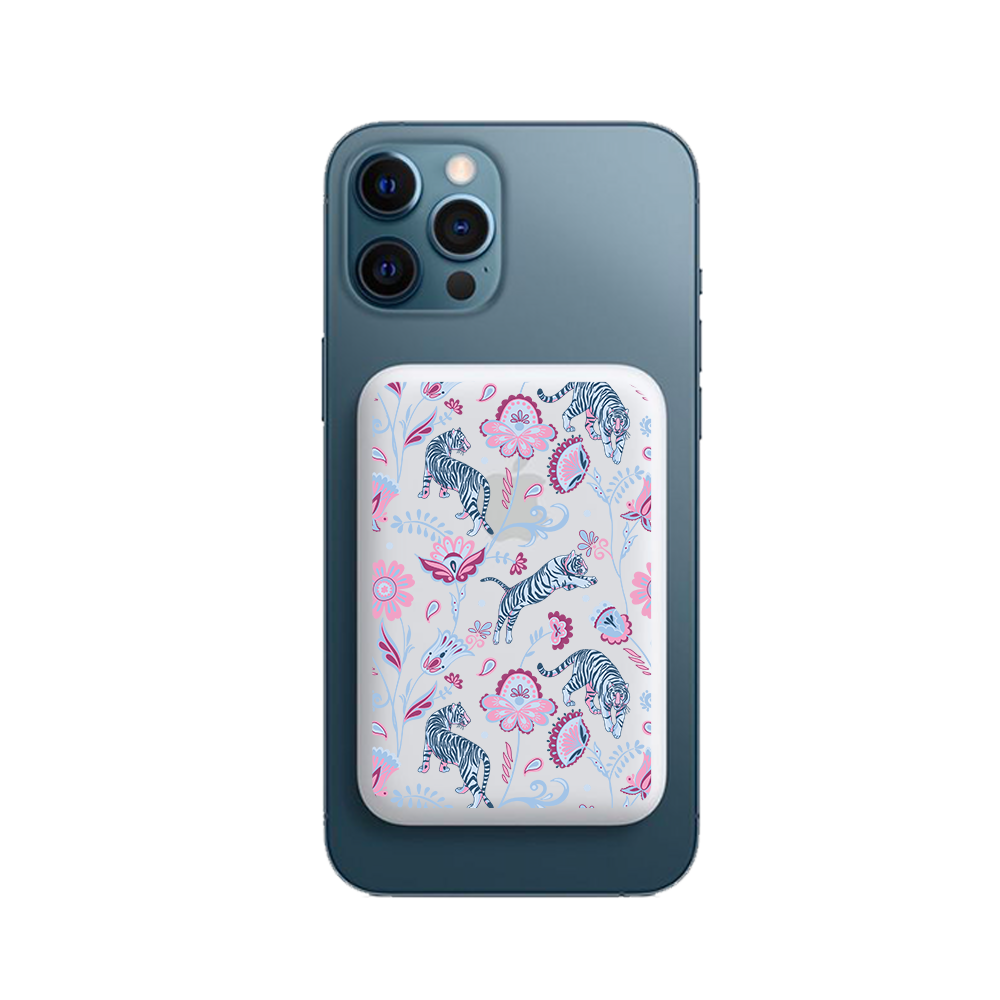 Magnetic Wireless Powerbank - Tiger & Floral 3.0