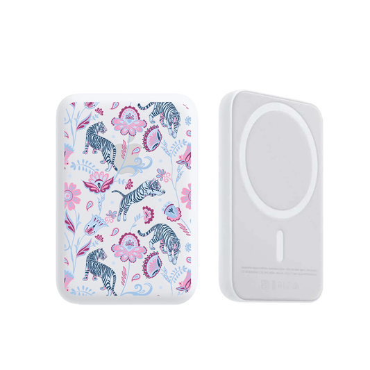 Magnetic Wireless Powerbank - Tiger & Floral 3.0