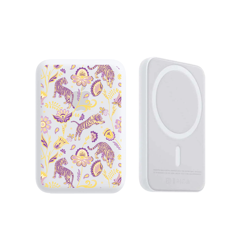 Magnetic Wireless Powerbank - Tiger & Floral 4.0