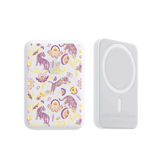 Magnetic Wireless Powerbank - Tiger & Floral 4.0