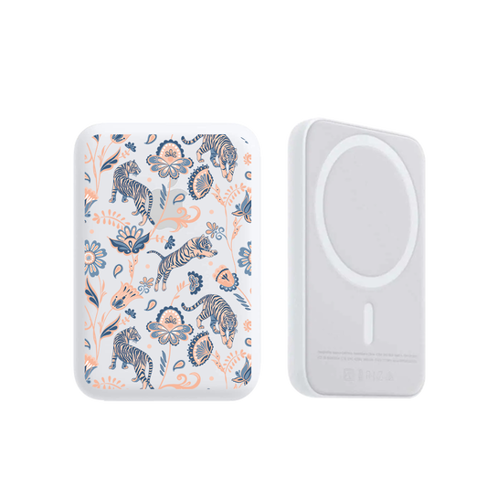 Magnetic Wireless Powerbank - Tiger & Floral 5.0