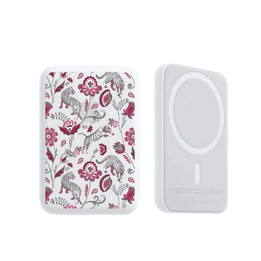 Magnetic Wireless Powerbank - Tiger & Floral 6.0