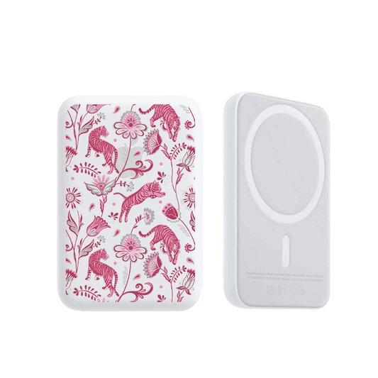 Magnetic Wireless Powerbank - Tiger & Floral 7.0