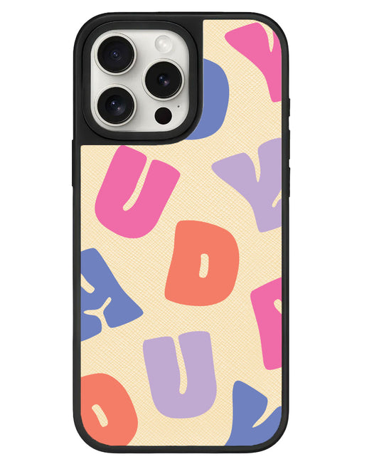 iPhone Leather Grip - Chubby Monogram