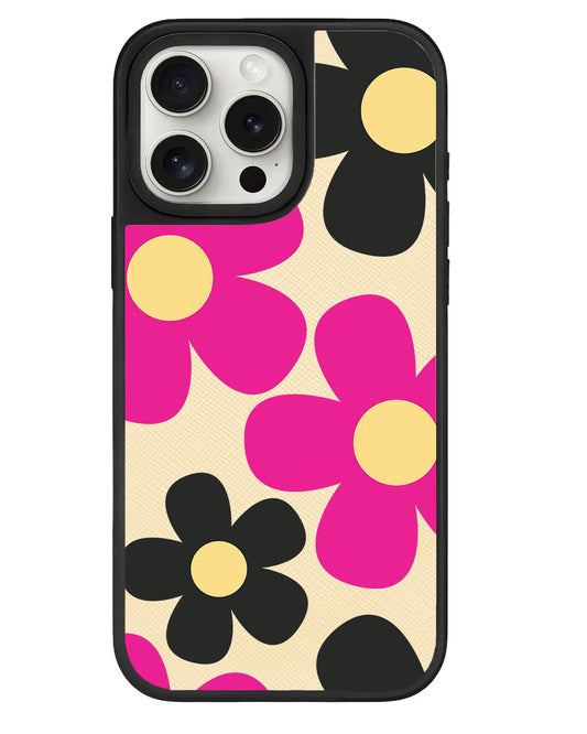 iPhone Leather Grip - Daisy Hot Pink