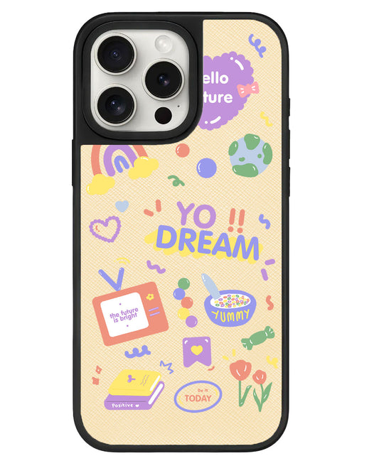 iPhone Leather Grip - Hello Future