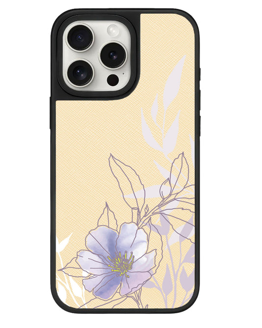 iPhone Leather Grip - Purple Lily