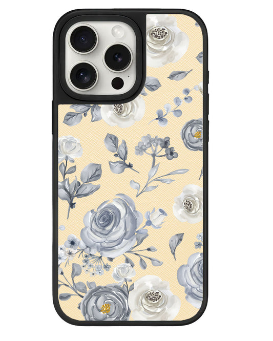 iPhone Leather Grip - Blue Rose