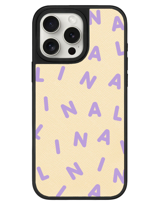 iPhone Leather Grip - CUSTOM MONOGRAM 2.0 LIlac