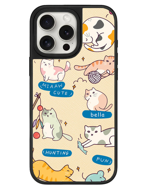 iPhone Leather Grip - Playful Cat 2.0