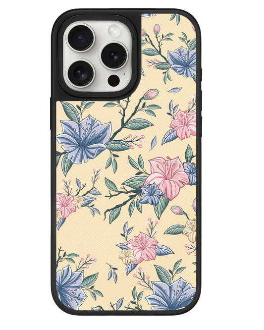 iPhone Leather Grip - Pink & Blue Florals