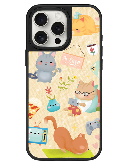 iPhone Leather Grip - Stay Home