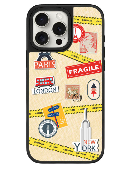 iPhone Leather Grip - Travel Sticker