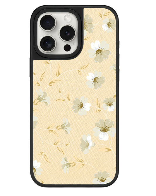 iPhone Leather Grip - White Magnolia
