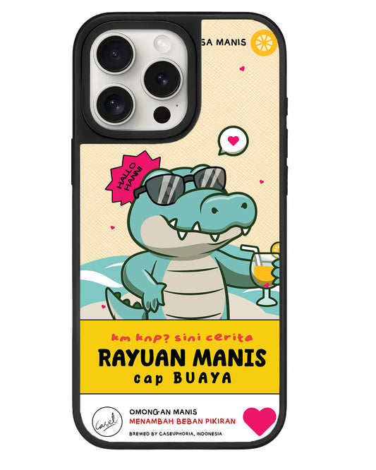 iPhone Leather Grip - Cap Buaya