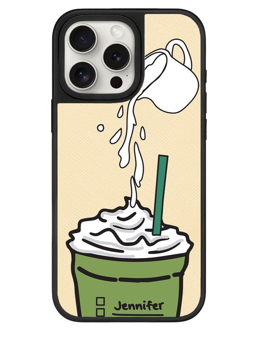 iPhone Leather Grip - Greentea Matcha Frappe