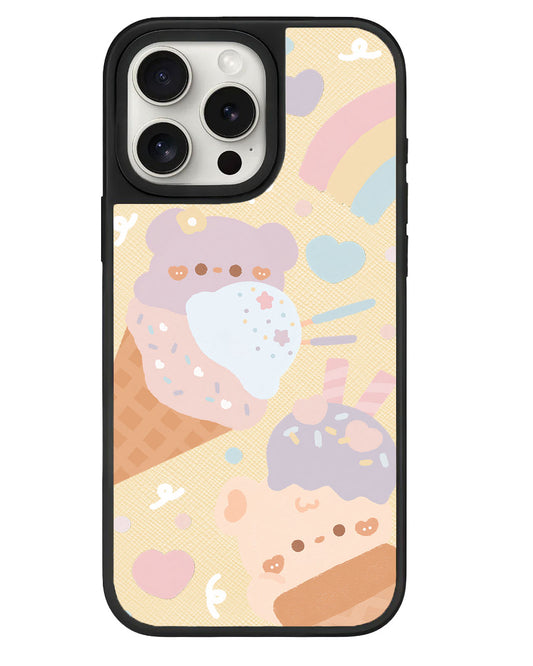 iPhone Leather Grip - Ice Cream for Teddy