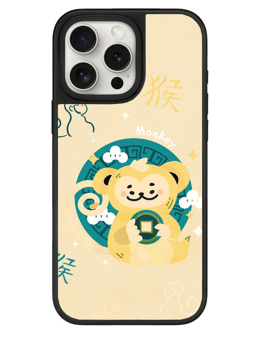 iPhone Leather Grip - Monkey (Shio / Chinese Zodiac)
