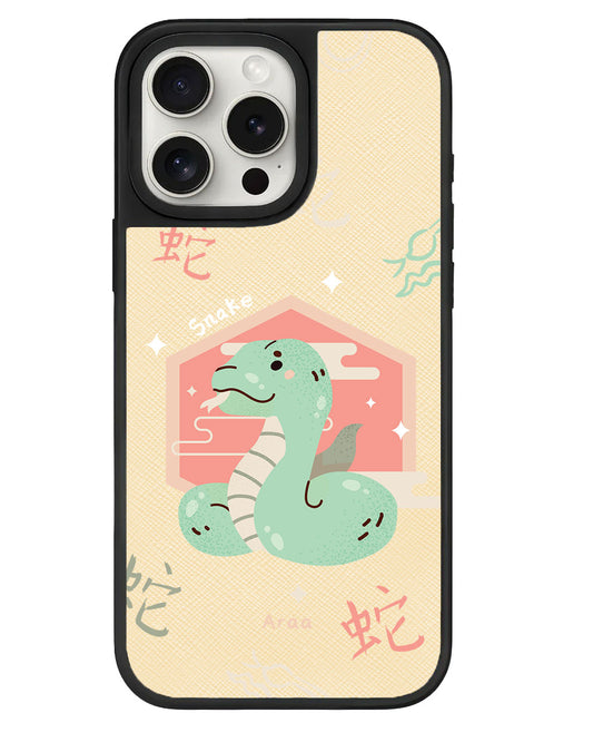 iPhone Leather Grip - Snake (Shio / Chinese Zodiac)