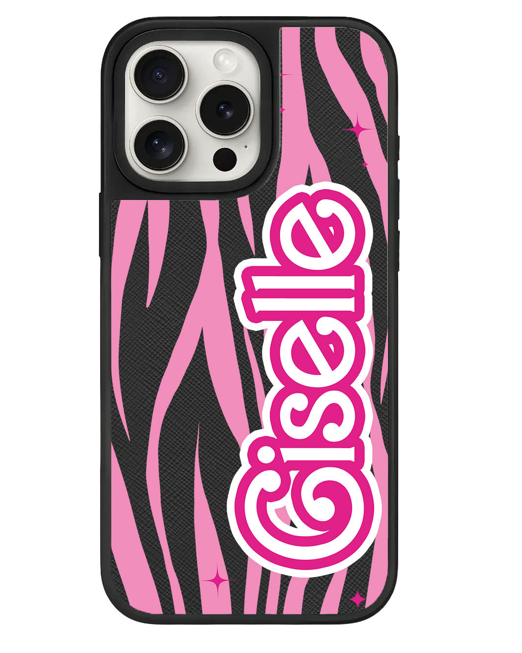 iPhone Leather Grip - Barbie Zebra Pattern