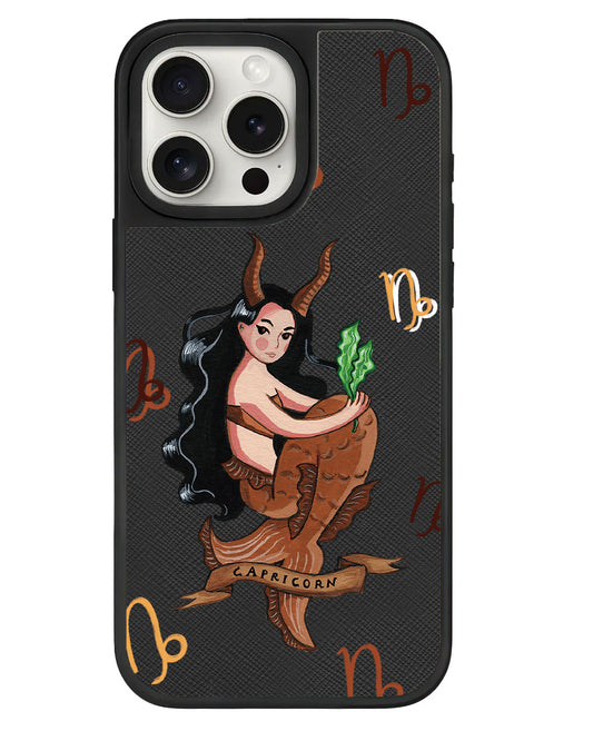iPhone Leather Grip - Capricorn
