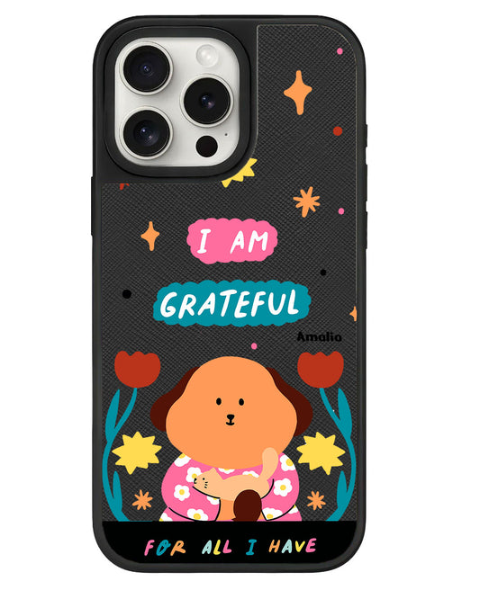 iPhone Leather Grip - Kiku and the Cat