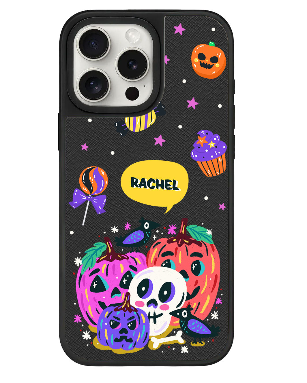 iPhone Leather Grip - Pumpkin Monster