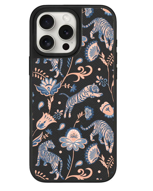 iPhone Leather Grip - Tiger & Floral 5.0