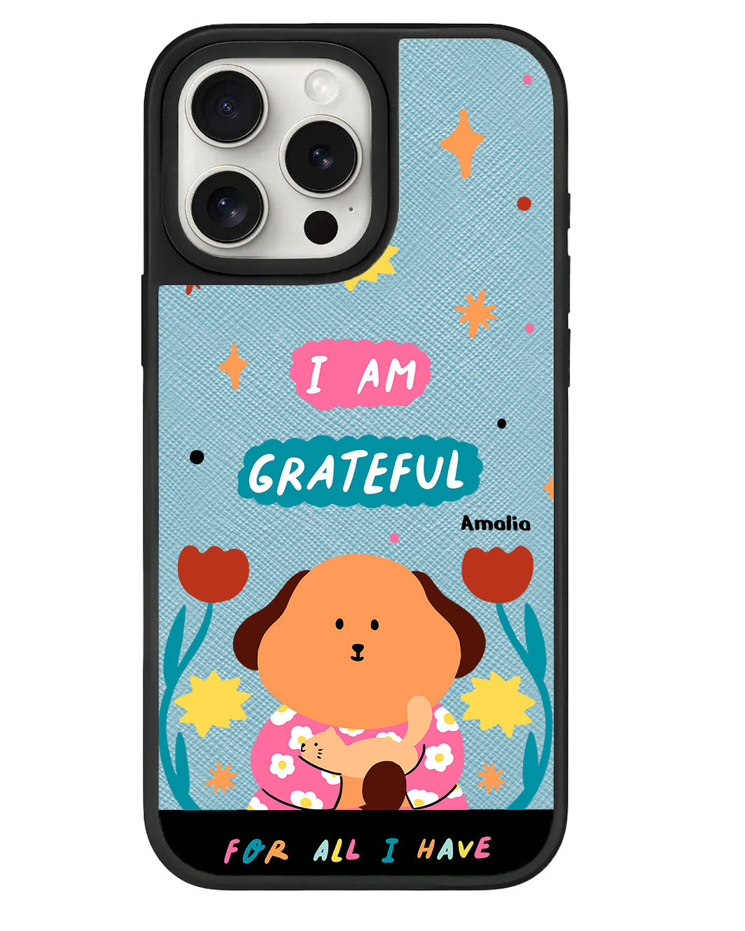 iPhone Leather Grip - Kiku and the Cat