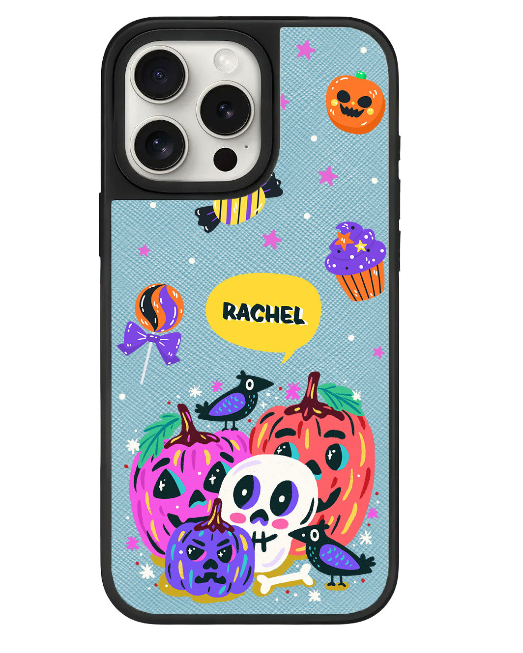 iPhone Leather Grip - Pumpkin Monster