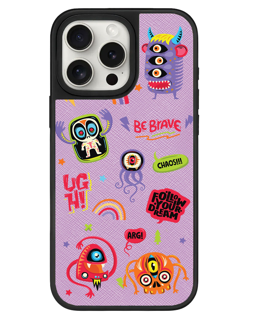 iPhone Leather Grip - Baby Monster Holo