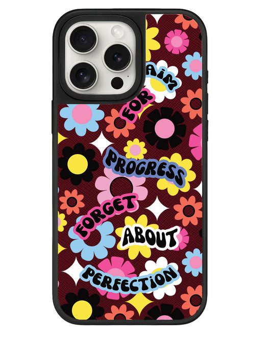 iPhone Leather Grip - Aim Progress Not Perfection