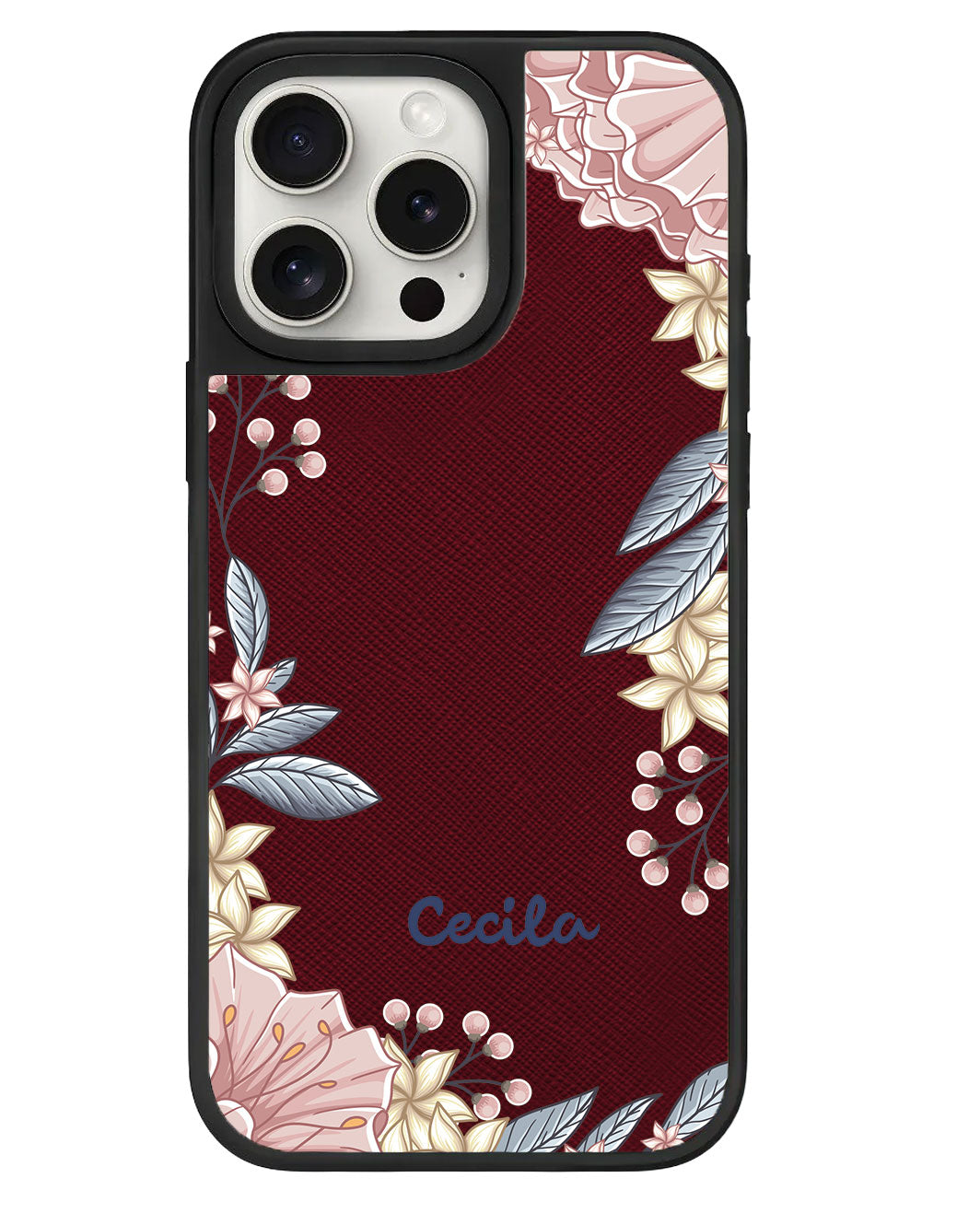 iPhone Leather Grip - Pink Florals