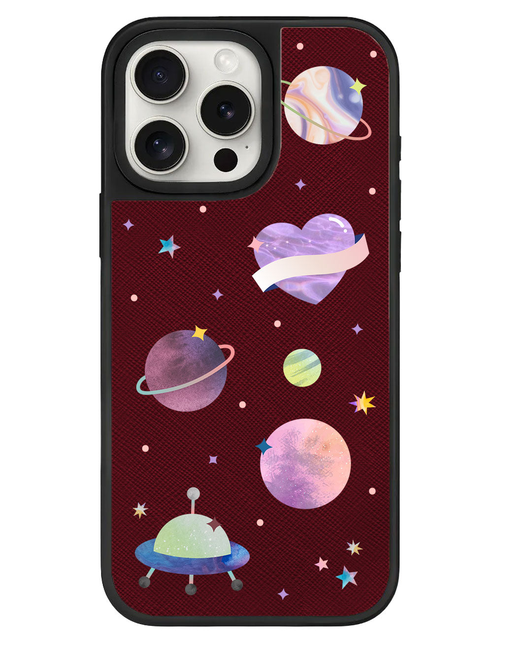 iPhone Leather Grip - Pink Planet
