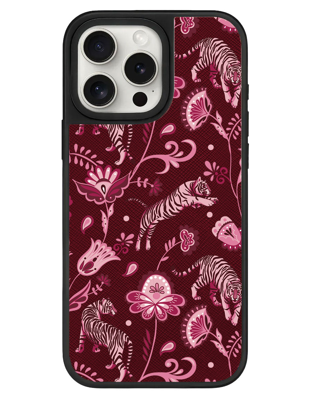 iPhone Leather Grip - Tiger & Floral 2.0