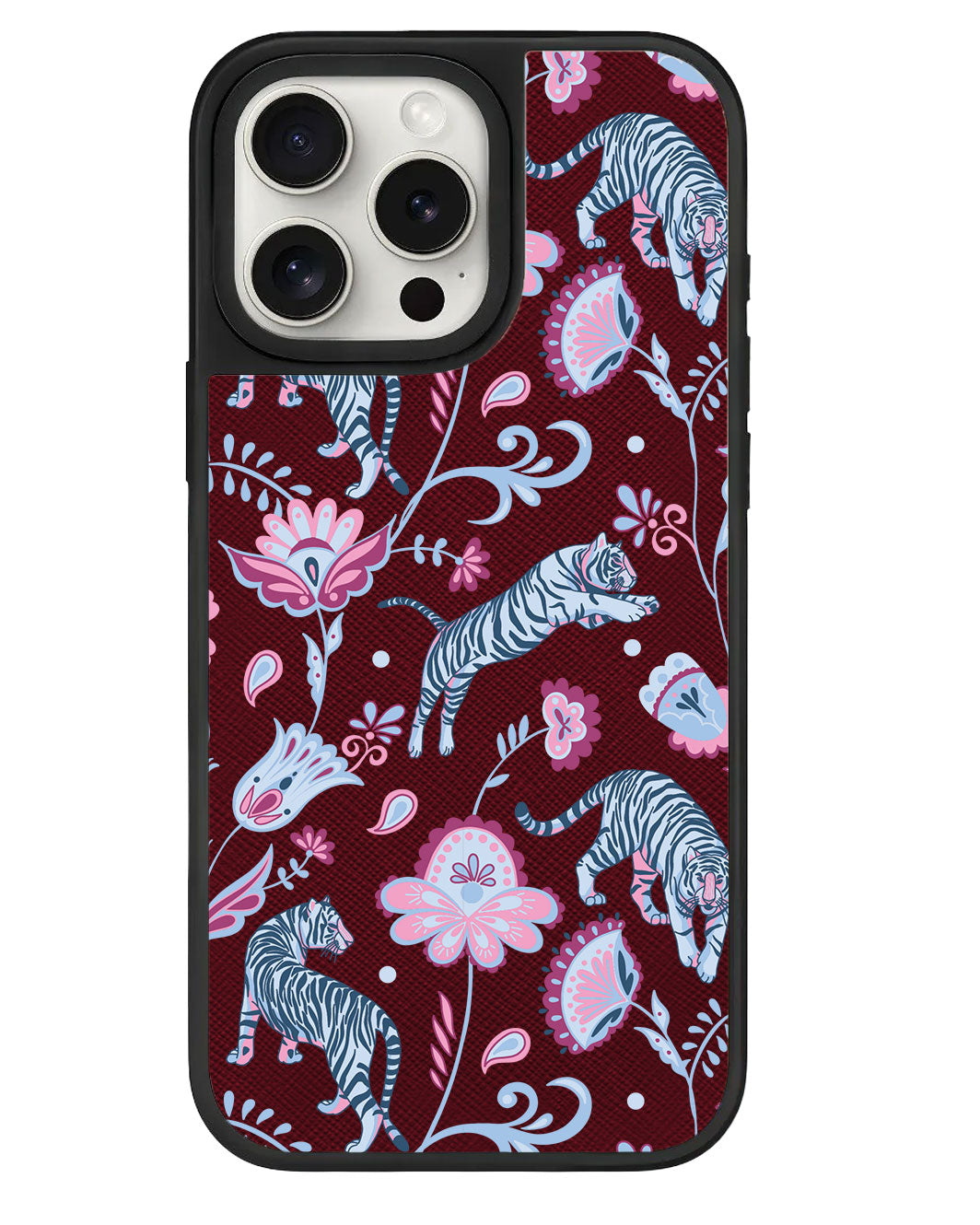 iPhone Leather Grip - Tiger & Floral 3.0
