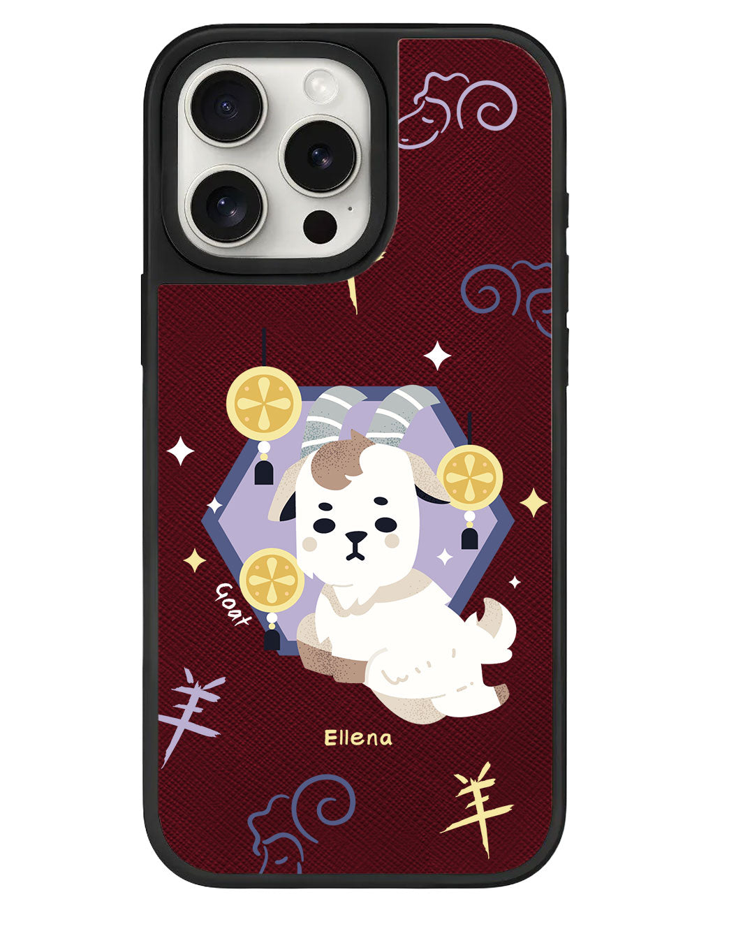 iPhone Leather Grip - Goat (Shio / Chinese Zodiac)