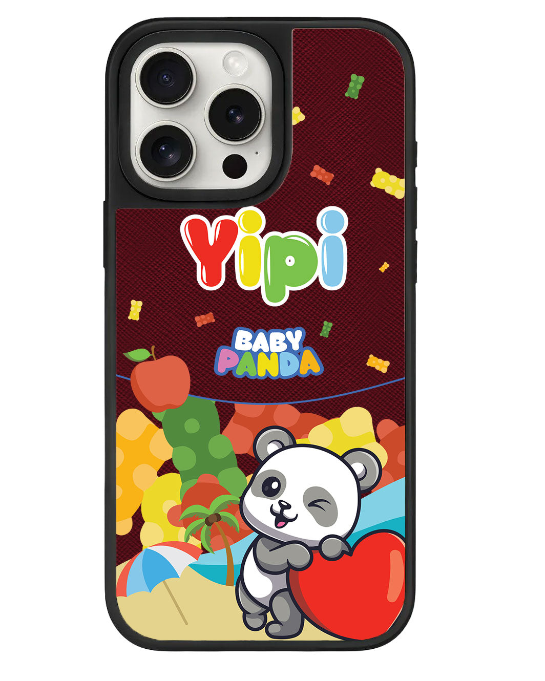 iPhone Leather Grip - Yipi Strawberry Kiss