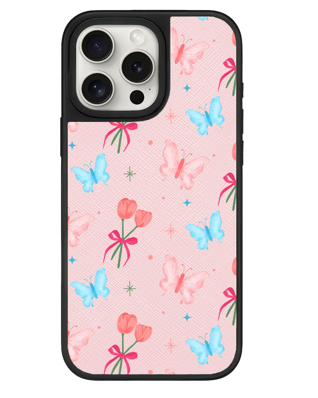 iPhone Leather Grip - Coquette Butterfly