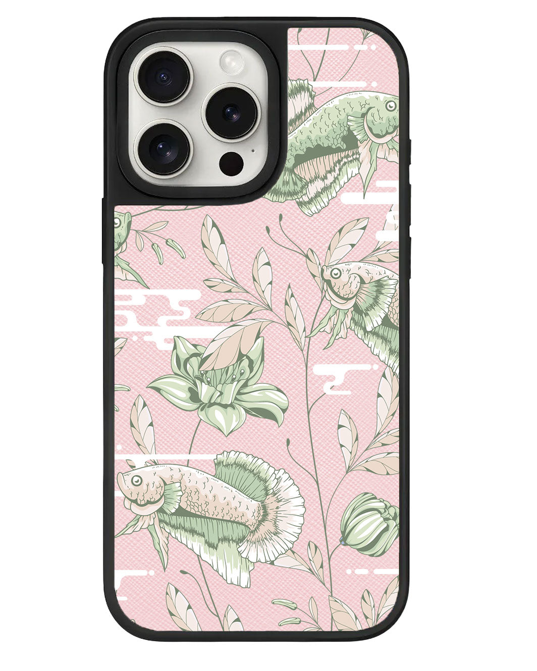 iPhone Leather Grip - Fish & Floral 6.0