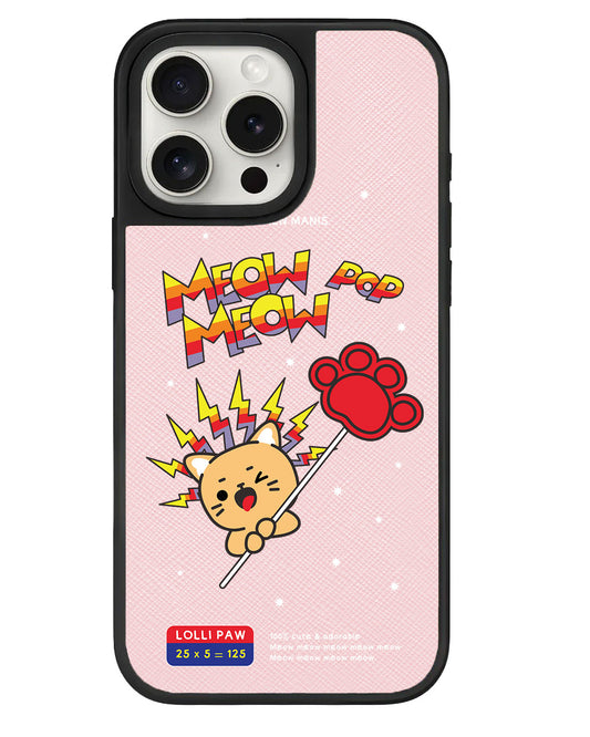 iPhone Leather Grip - Meow Pop 2.0